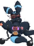  &lt;3 3_toes anal anal_penetration anus ball_gag bdsm black_fur blue_fur blue_markings blush bodily_fluids bound breath casseroleafy censored chain clitoris cum cum_in_ass cum_inside disembodied_penis double_penetration duo ears_up eeveelution female female_focus female_penetrated feral feral_focus feral_penetrated fluffy fluffy_ears fluffy_tail fur gag gagged genital_fluids handcuffs hi_res huff looking_at_viewer male male/female male_penetrating markings motion_lines nintendo one_eye_closed orgasm penetration penis pok&eacute;mon pok&eacute;mon_(species) pussy pussy_juice quadruped red_eyes sex sex_toy shackles shaking shiny_pok&eacute;mon simple_background solo_focus spread_legs spreading tears toes trembling umbreon vaginal vaginal_penetration vibrator video_games white_background 