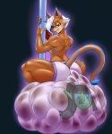  2018 absurd_res anthro death diaper diaper_disposal digestion disposal domestic_cat feces felid feline felis hi_res hyper hyper_feces hyper_soiling javitinkfizz male mammal messy_diaper pole post_vore scat soiling solo stripper_pole vore 