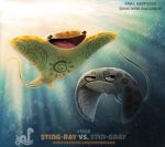  batoid cryptid-creations duo fish marine stingray underwater water 