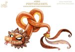  couatl cryptid-creations feathered_snake feathers food food_creature pretzel_(food) reptile scalie snake solo 
