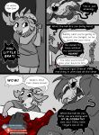  2019 anthro blood bodily_fluids clothed clothing comic digital_media_(artwork) duo english_text female hi_res male smile text zummeng 