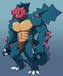  2019 abs anthro anthrofied clothing dragon druddigon front_view loincloth looking_at_viewer male muscular muscular_male nintendo pecs pok&eacute;mon pok&eacute;mon_(species) reptile scalie simple_background solo standing video_games voviat 