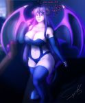  big_breasts breasts cleavage clothed clothing demon dialogue female hi_res humanoid sergiroth 