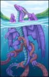  dragon feral forced hi_res male penis rape silvergrin solo tentacle_rape tentacle_sex tentacles water 