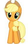  2019 alpha_channel animated applejack_(mlp) clothing cowboy_hat equid equine female feral friendship_is_magic hat headgear headwear horse littmosa looking_at_viewer mammal melting my_little_pony pony simple_background smile solo transparent_background 