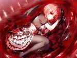  blood cropped gloves goth-loli lolita_fashion original pantyhose pink_hair polychromatic red red_eyes short_hair windworker wings 