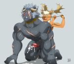  2018 anthro asphyxiation bdsm blush bodily_fluids capreoline censored cervid choking cum demon duo erection erotic_asphyxiation felid genital_fluids hands-free hi_res horn humanoid_penis krampus_(housamo) male male/male mammal muscular muscular_male orgasm penis reindeer scar size_difference small_dom_big_sub strangling subaru_aotk submissive_male tokyo_afterschool_summoners tusks video_games youl 