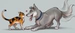  bootsdotexe canid canine canis collar domestic_cat domestic_dog felid feline felis hi_res mammal pewdiepie sven_(pewdiepie) ulla_britta 