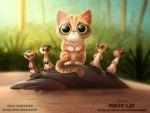  cryptid-creations domestic_cat felid feline felis group herpestid humor mammal meerkat pun rock visual_pun 