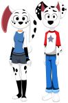  101_dalmatian_street 101_dalmatians 2019 absurd_res anthro canid canine canis clothing dalmatian digital_media_(artwork) disney dolly_(101_dalmatians) domestic_dog duo dylan_(101_dalmatians) hi_res mammal playzone 