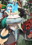  2019 ambiguous_gender anthro big_breasts blush breasts capcom clothed clothing dragon female flying_wyvern fur group hair hi_res huge_breasts monster_hunter nipples open_mouth rath_wyvern rathalos scalie skulkers smile teeth video_games wyvern 