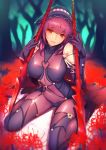 bodysuit fate/grand_order scathach_(fate/grand_order) shoken_narai thighhighs weapon 
