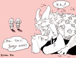 2016 ambiguous_gender anthro asgore_dreemurr asriel_dreemurr blonde_hair blush bodily_fluids boss_monster bovid caprine chara_(undertale) clothing couple_(disambiguation) dialogue facial_hair father father_and_son female group hair horn japanese_text kemono kissing long_ears long_horns male mammal mature_female mature_male mother mother_and_son parent rie_(artist) robe son sweater tears text topwear toriel translated undertale video_games 