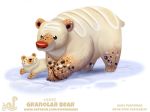  cryptid-creations cub duo food food_creature mammal polar_bear snow ursid ursine young 