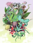  &lt;3 alien big_ears big_eyes blonde_hair blue_skin carnivorous_plant crossgender earthbound_(series) female flower giygas group hair hi_res human male mammal mook morphine_(artist) nintendo plant pokey_minch red_eyes starman video_games 