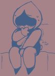  blush bodily_fluids bulge clothing deltarune digital_media_(artwork) lancer_(deltarune) male rubbing simple_background sketch solo sweat video_games young 