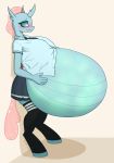  2019 anthro arthropod askbumpywish biig_belly blush breasts changeling clothing digital_media_(artwork) female friendship_is_magic hair hi_res hyper hyper_pregnancy my_little_pony ocellus_(mlp) overweight pregnant solo 