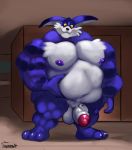  absurd_res anthro balls big_the_cat felid feline flaccid hi_res humanoid_penis male mammal muscular muscular_male nude overweight overweight_male pecs penis solo sonic_(series) standing thick_penis uniparasite vein 