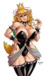  alternate_species big_breasts bowser bowsette_meme breasts cleavage clothed clothing crossgender crown female humanoid koopa mario_bros nintendo sanny scalie solo super_crown video_games 
