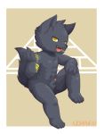  2017 4_fingers 4_toes abs anthro athletic balls black_fur black_nose border canid canine canis claws erection fingers fur head_tuft hi_res humanoid_penis inner_ear_fluff kemono looking_at_viewer male mammal markings naughty_face navel norphen nude open_mouth partially_retracted_foreskin penis perineum pink_tongue pose shrug signature simple_background sitting solo tan_background teeth toe_claws toes tongue tongue_out uncut white_border wolf yellow_eyes yellow_markings young 