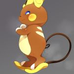  1:1 alolan_raichu ambiguous_gender anal anal_beads anal_penetration blue_eyes blush bodily_fluids brown_nose countershading ears_up fur hi_res looking_at_viewer nintendo orange_fur penetration pok&eacute;mon pok&eacute;mon_(species) regional_variant rinrin_(pixiv) sex_toy side_view smile snout solo standing_on_tail thin_tail video_games white_countershading 