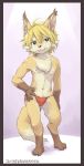  2016 4_fingers 4_toes anthro blonde_hair blue_eyes canid canine clothing cub digitigrade dipstick_ears dipstick_tail fingers fox fundoshi fur hair hi_res japanese_clothing male mammal multicolored_ears multicolored_tail orange_fur simple_background solo tan_fur toes underwear young コいけ 