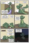  2019 alligator alligatorid angie_(study_partners) animal_genitalia anthro bottomless cloaca clothed clothing comic crocodilian cub egg female flat_chested green_eyes green_nipples green_scales hi_res night nipples nude oviposition panties panties_around_one_leg reptile scales scalie shirt solo spread_legs spreading study_partners tank_top thunderouserections topwear underwear underwear_around_one_leg undressing young 