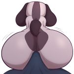  1:1 2019 alpha_channel animate_inanimate anthro big_butt bulge butt butt_focus canid digital_media_(artwork) duo female floppy_ears hi_res huge_butt lightningfire12 male male/female mammal nintendo nintendo_switch nude rear_view simple_background switch_dog thick_thighs transparent_background video_games wide_hips 
