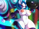  2019 4:3 5_fingers areola armwear big_breasts blue_hair breasts clothing digital_media_(artwork) equid eyelashes eyewear female fingers friendship_is_magic hair hi_res horn legwear looking_at_viewer mammal mostly_nude multicolored_hair my_little_pony navel nipples pussy record solo suirano sunglasses thick_thighs two_tone_hair unicorn vinyl_scratch_(mlp) 