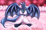  absurd_res anthro big_breasts breasts cake cleavage clothed clothing dragon dress eyewear female food glasses hi_res robthehoopedchipmunk solo 
