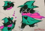  &lt;3 bovid caprine clothing deltarune digital_media_(artwork) eyewear fluffy glasses goat invalid_tag mammal powerjam ralsei robe scarf traditional_media_(artwork) video_games 