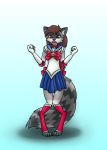  absurd_res hi_res mammal procyonid raccoon rebecca_coon redtriangle sailor_moon_(series) 