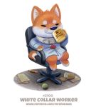  ball canid canine canis chair collar cryptid-creations cup domestic_dog herding_dog mammal pastoral_dog pencil_(object) solo welsh_corgi 