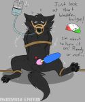  bec_noir bound canid canine canis conditional_dnp desperation digital_drawing_(artwork) digital_media_(artwork) domestic_dog empty_eyes hi_res homestuck male mammal ms_paint_adventures omorashi penis penis_tip scar webcomic white_eyes wolftacos 