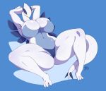  anthro big_breasts breasts clothing curvaceous female hands_behind_head huge_breasts legendary_pok&eacute;mon looking_at_viewer lugia mrsakai nintendo pok&eacute;mon pok&eacute;mon_(species) smile solo thick_thighs underwear video_games 