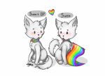  blush canid canine canis collar domestic_dog duo lgbt_pride mammal pewdiepie pride_colors romantic_couple simple_background sven&#039;s_bf sven_(pewdiepie) tongue tongue_out unknown_artist white_background 