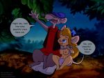  2019 4:3 blonde_hair breasts chip_&#039;n_dale_rescue_rangers clothed clothing dialogue digital_media_(artwork) disney duo english_text female gadget_hackwrench hair long_hair male male/female mammal mouse murid murine night nipples rat rodent snout_(chip_&#039;n_dale_rescue_rangers) speech_bubble text url vylfgor 