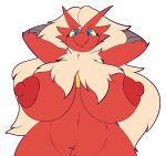  2019 alpha_channel anthro avian big_breasts blaziken blue_eyes breasts feathers female hair hands_behind_head hi_res huge_breasts lightningfire12 long_hair looking_at_viewer nintendo nipples non-mammal_breasts nude pok&eacute;mon pok&eacute;mon_(species) red_feathers solo video_games yellow_sclera 