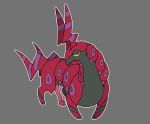  2016 animal_genitalia animal_penis bedroom_eyes blown-ego conditional_dnp erection feral half-closed_eyes male nintendo penis pok&eacute;mon pok&eacute;mon_(species) red_body red_penis scolipede seductive simple_background solo standing vein video_games yellow_eyes 