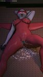  3d_(artwork) anthro anthrofied bodily_fluids breasts digital_media_(artwork) dragon female genital_fluids hi_res latias legendary_pok&eacute;mon lying nintendo nipples nude pok&eacute;mon pok&eacute;mon_(species) pussy pussy_juice smile solo video_games yamimarik1994 