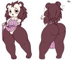  2019 absurd_res animal_crossing anthro apron big_breasts breasts butt clothing eulipotyphlan female hedgehog hi_res looking_at_viewer mammal mostly_nude nintendo pussy sable_able simple_background solo thick_thighs video_games white_background wide_hips 