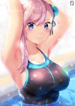  chinchongcha fate/grand_order miyamoto_musashi_(fate/grand_order) swimsuits wet 