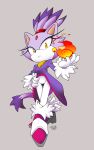  absurd_res anthro blaze_the_cat clothing dipstick_tail felid feline female fire footwear fur gloves handwear hi_res mammal multicolored_tail purple_fur signature solo sonic_(series) tale3211 video_games white_fur yellow_eyes 