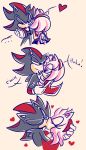  &lt;3 accessory amy_rose anthro clothing duo eulipotyphlan female gloves hair_accessory hairband handwear hedgehog hi_res kissing male male/female mammal shadow_the_hedgehog shadowychica sonic_(series) video_games 