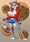  breasts canine chip_the_wolf cookie cookie_crisp crossgender female jaeh mammal mascot mascots nipples parody purple_nose rule_63 solo unknown_artist wolf 