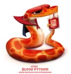 blood bodily_fluids cryptid-creations python reptile scalie snake solo vampire 