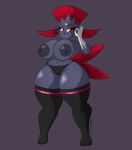  5_fingers absurd_res anthro areola big_breasts big_legs big_nipples breasts camel_toe curvaceous female fingers gesture hi_res huge_breasts nintendo nipples ok_sign pok&eacute;mon pok&eacute;mon_(species) simple_background smile solo standing thick_thighs video_games voluptuous weavile wide_hips 