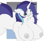  absurd_res anthro big_breasts breasts crossgender equid female friendship_is_magic hi_res horn mammal my_little_pony nude shining_armor_(mlp) skyearts unicorn 