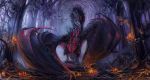  2019 ambiguous_gender candle detailed_background digital_media_(artwork) dragon feral hi_res red_eyes solo wyvern x-celebril-x 