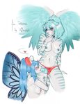  &lt;3 blue_hair bodily_fluids breasts cum cum_string feathered_wings feathers felid fellatio female fur genital_fluids gynomorph gynomorph/female hair hi_res intersex intersex/female lepidopteran_wings lunati_(character) mammal mouse murid murine oral pantherine penile penis ponytail rodent sex striped_fur stripes tacoma_(character) tiger wings yoshi2332 